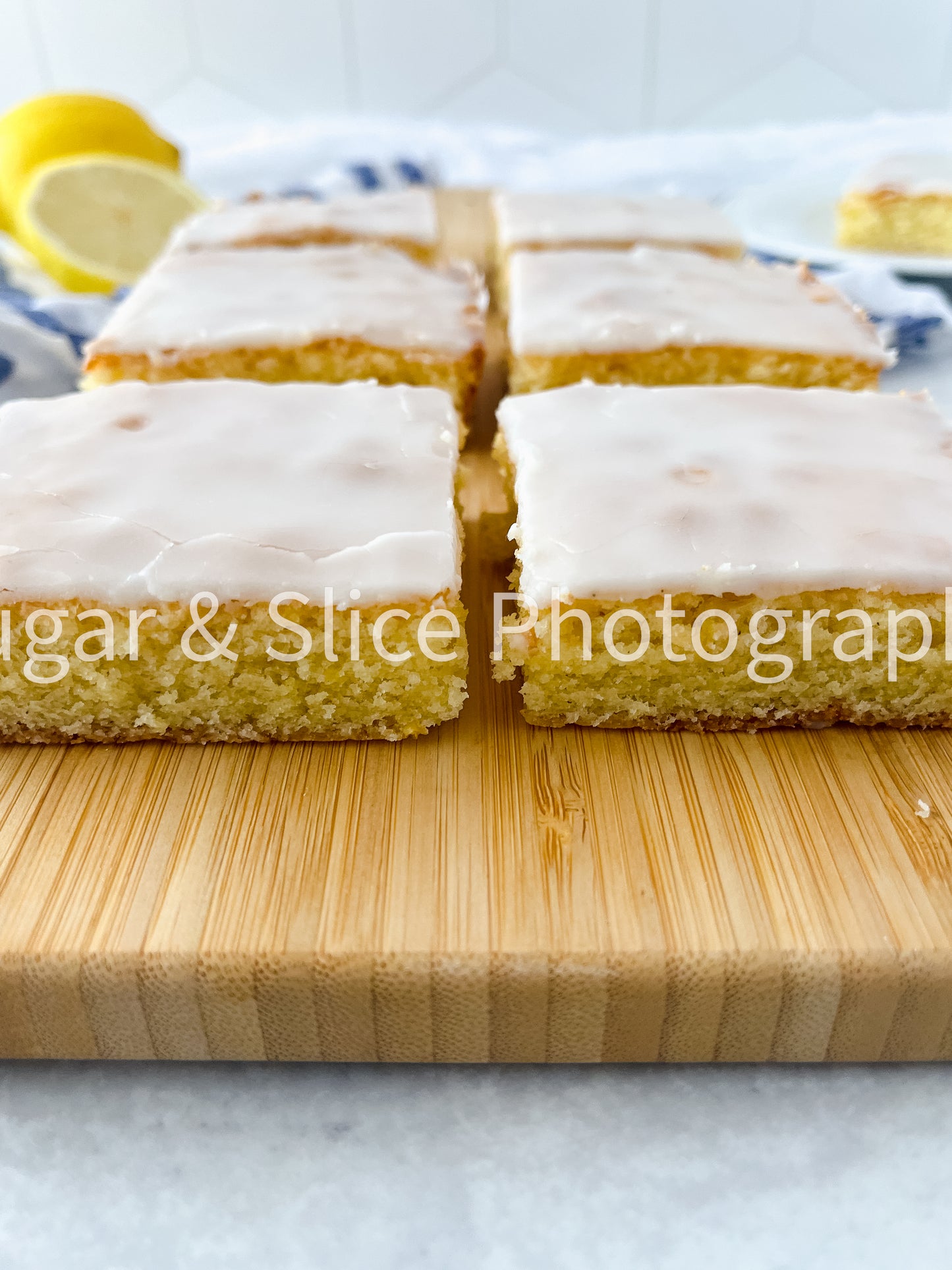 Gluten Free Lemon Brownies on Marble