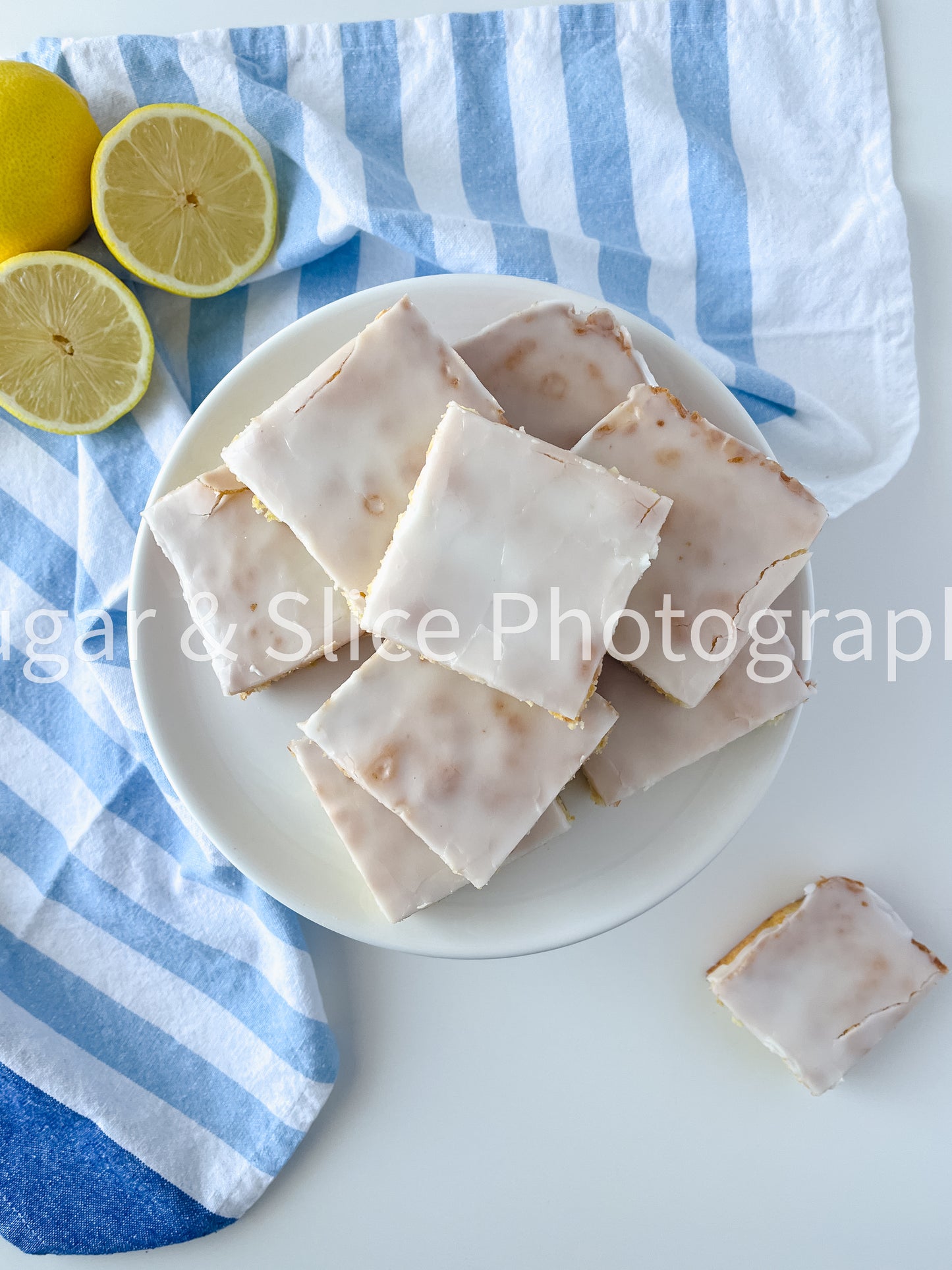 Gluten Free Lemon Brownies on White