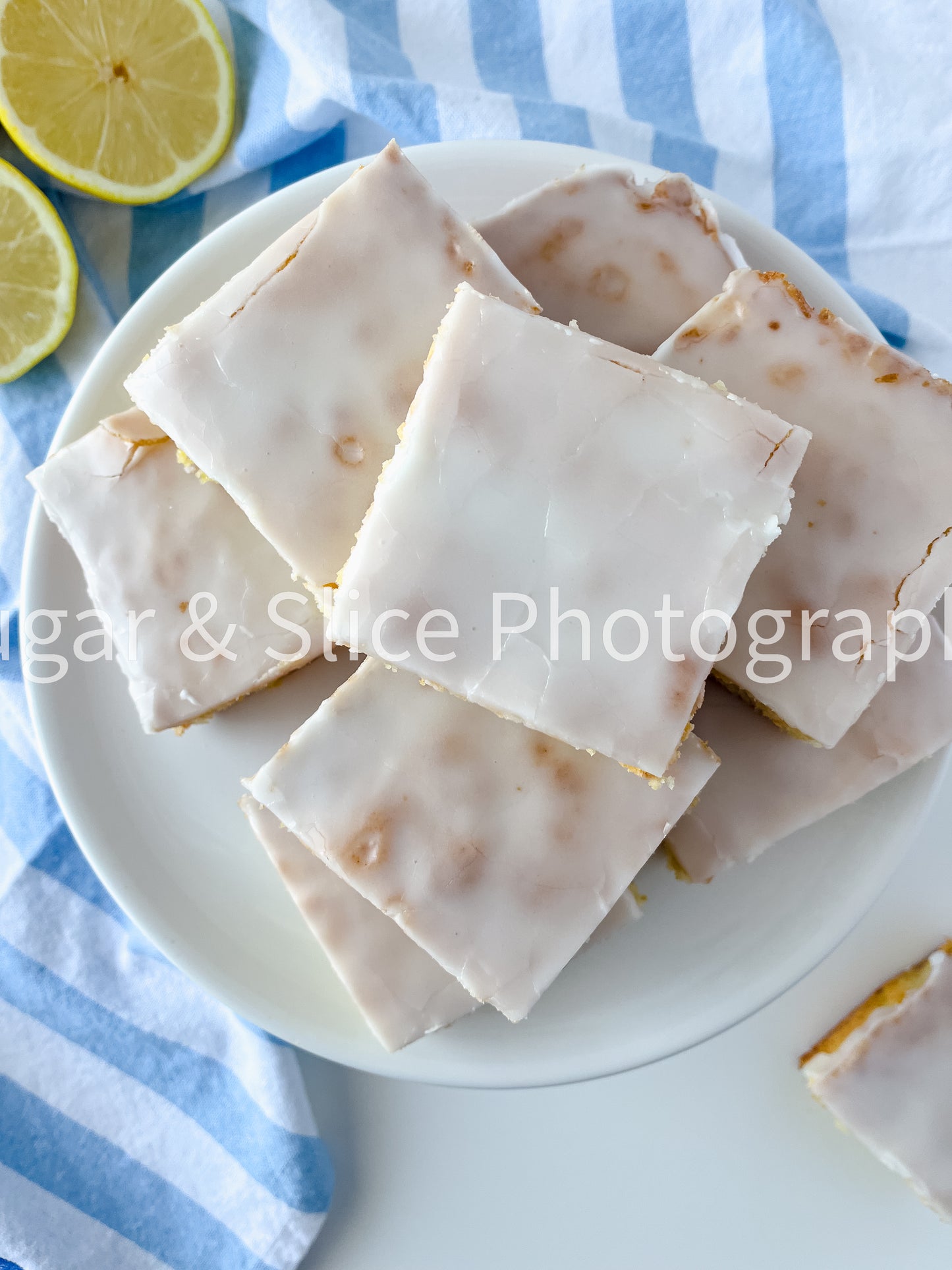 Gluten Free Lemon Brownies on White