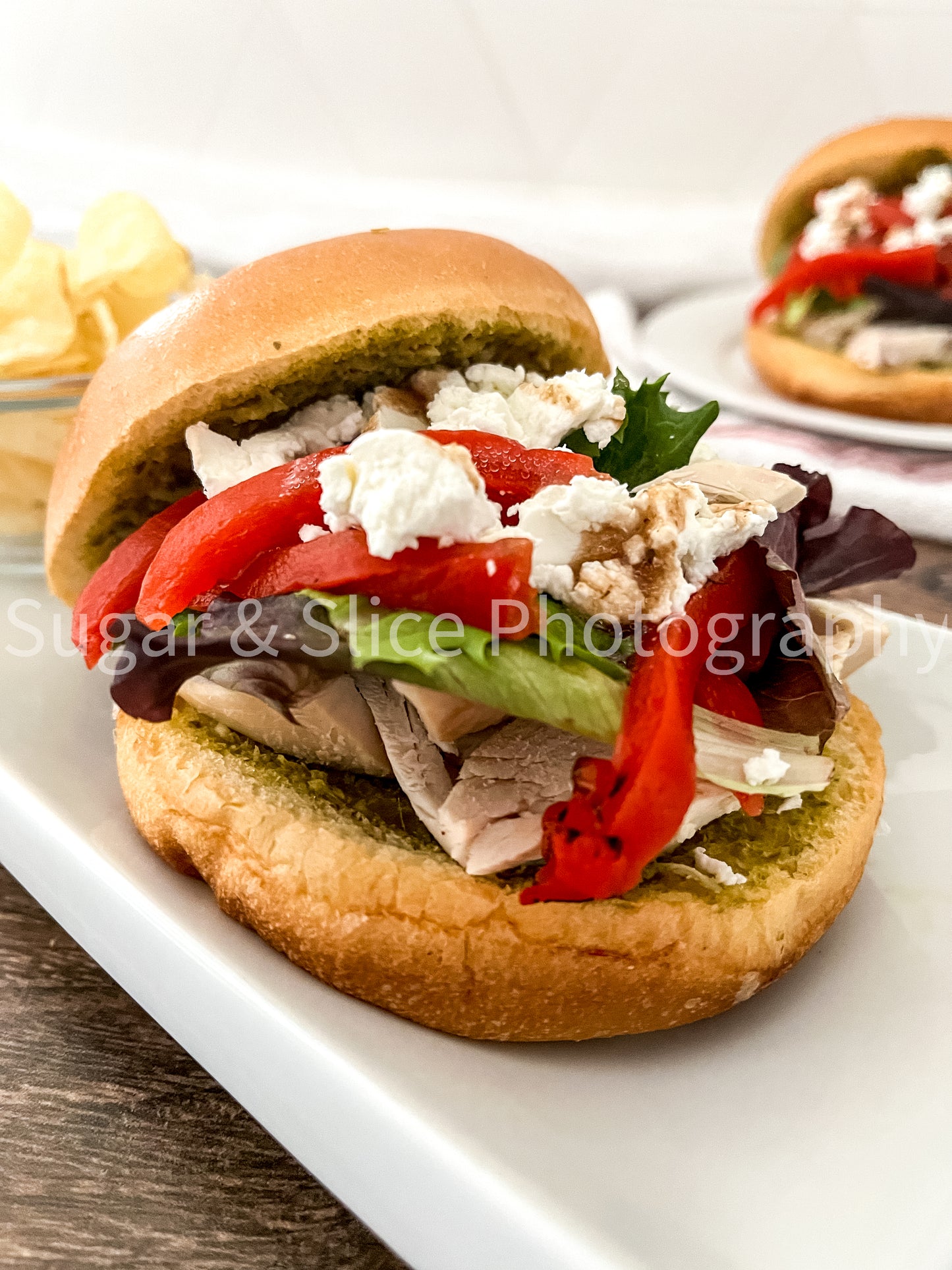 Mediterranean Chicken Sandwich on Russian Oak
