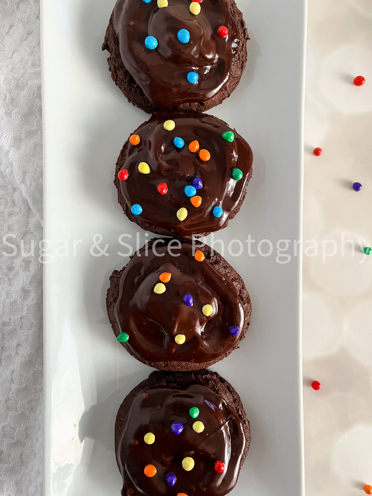 Copycat Cosmic Brownie Cookies on Lilac Ash Bokeh