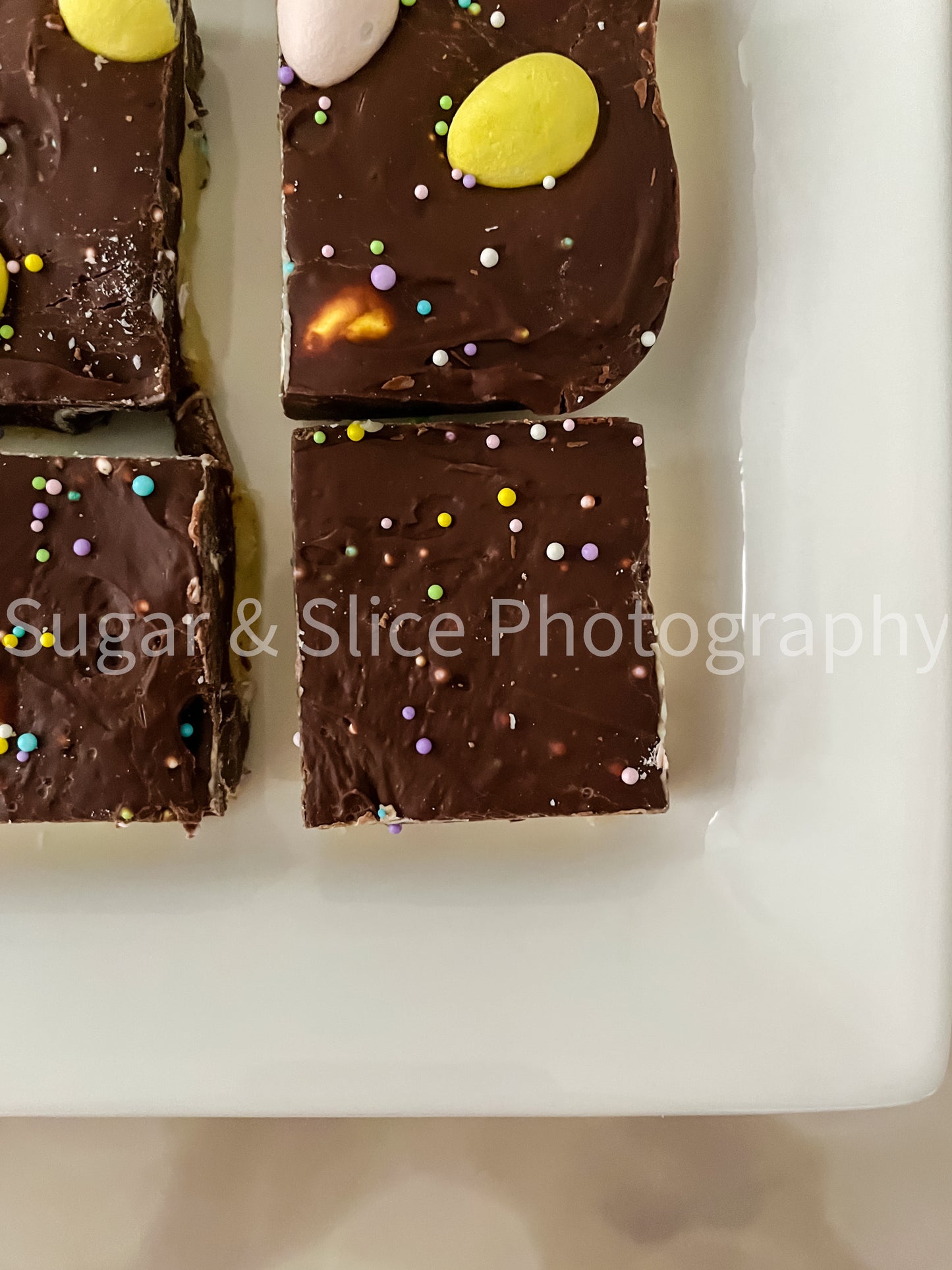 Easter Fudge on Lilac Ash Bokeh