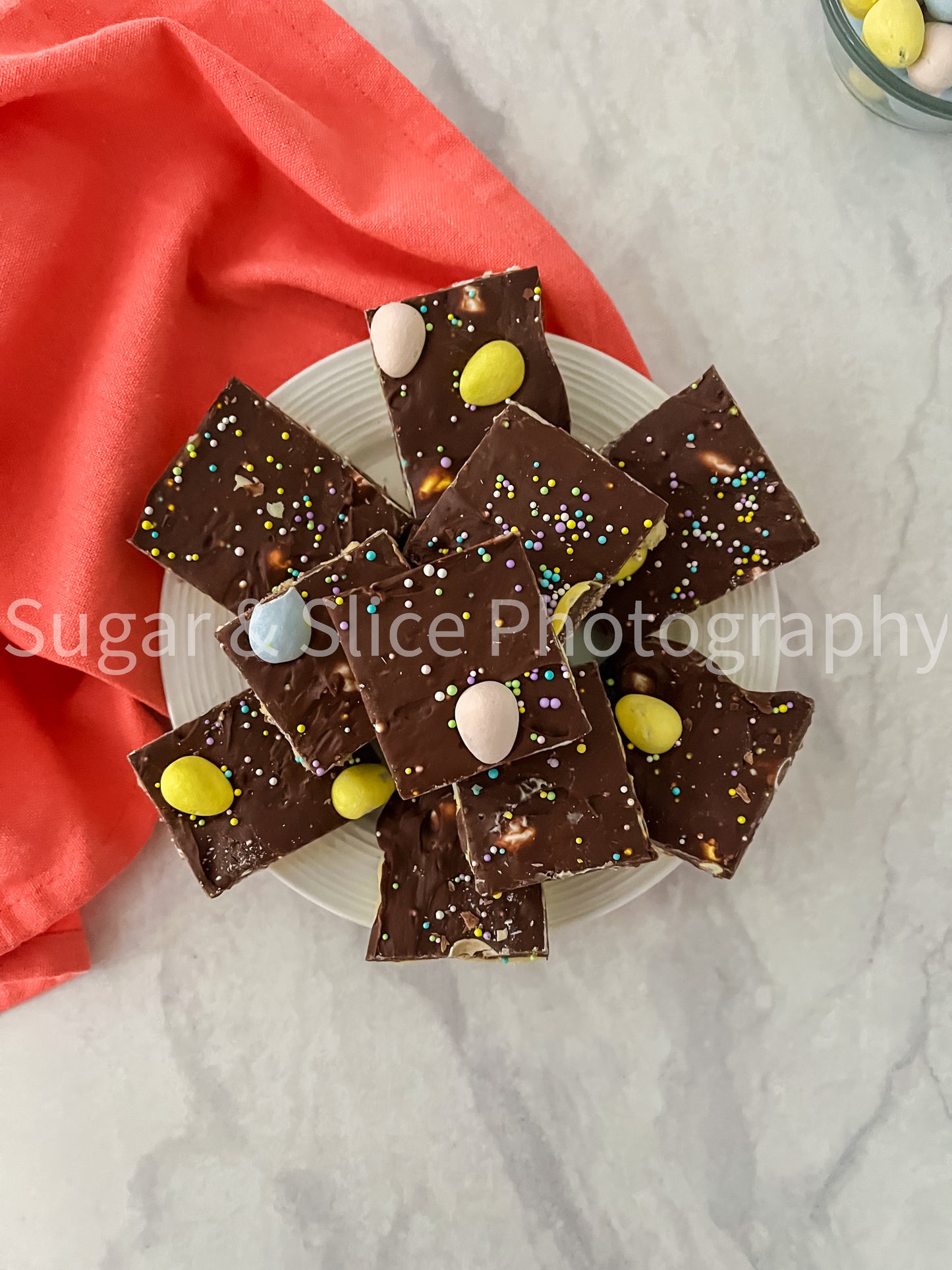 Easter Fudge on Marble