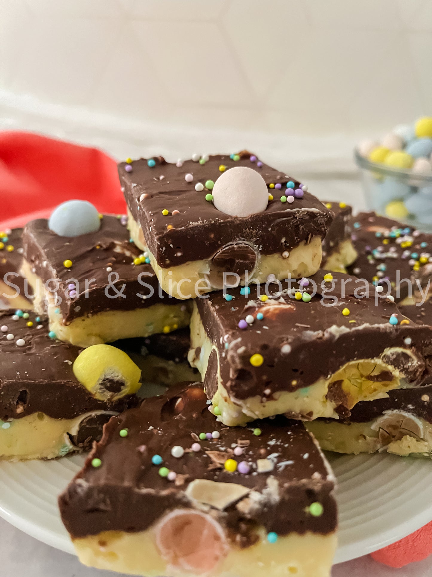 Easter Fudge on Marble