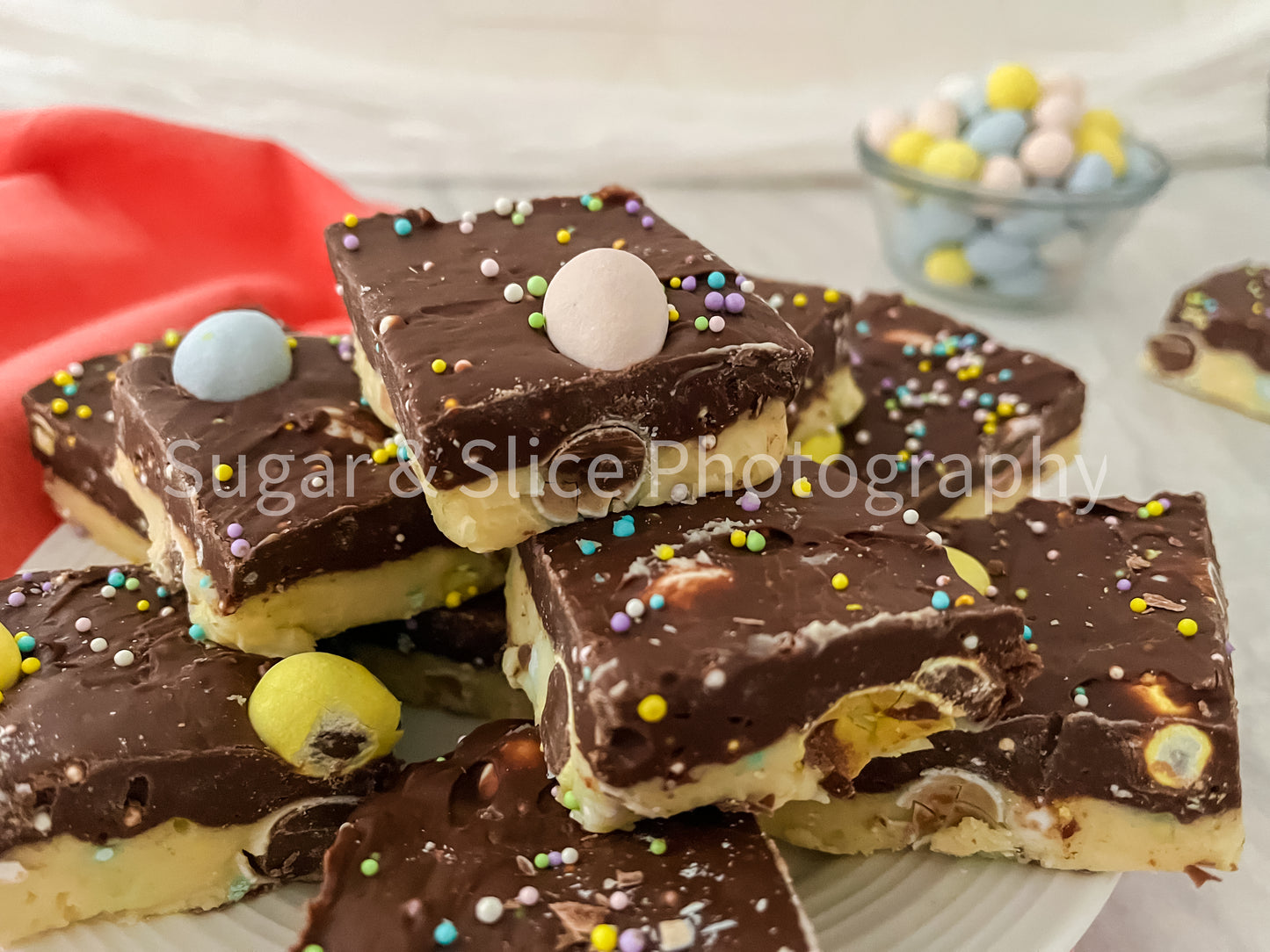 Easter Fudge on Marble
