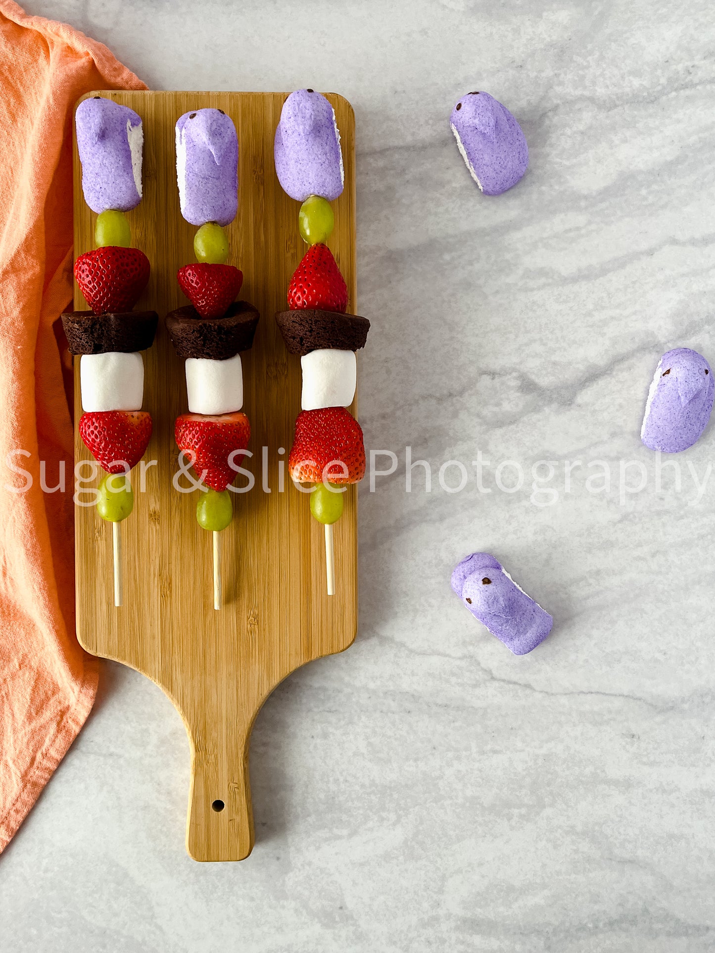 Easter Kabobs on Marble
