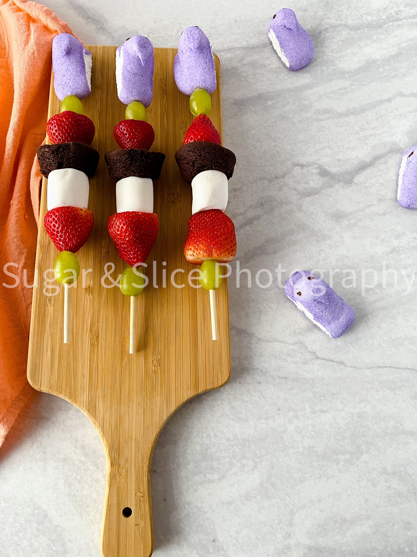 Easter Kabobs on Marble