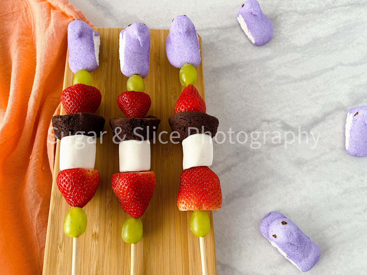 Easter Kabobs on Marble