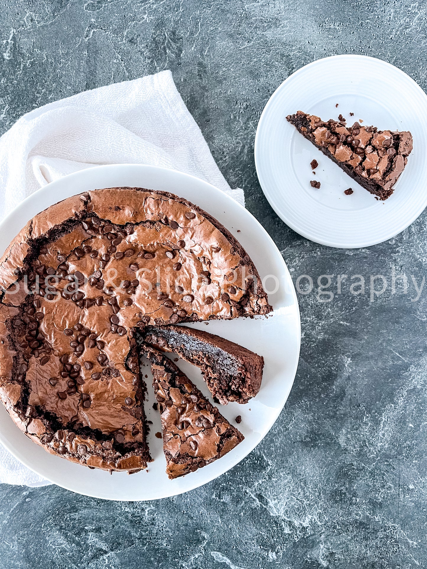 Gluten Free Brownies on Black Slate