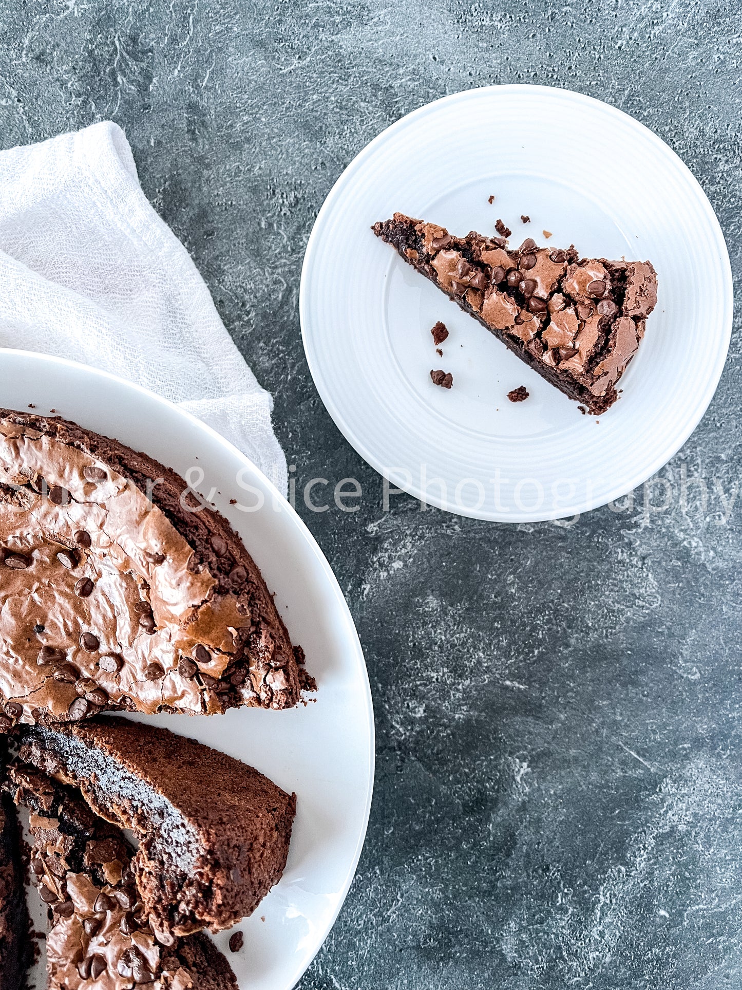 Gluten Free Brownies on Black Slate