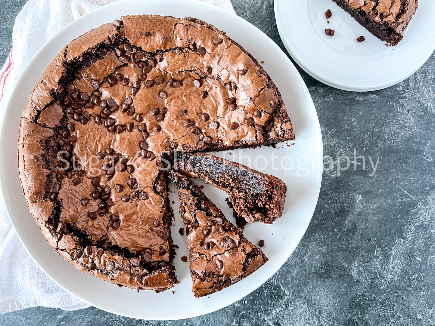 Gluten Free Brownies on Black Slate