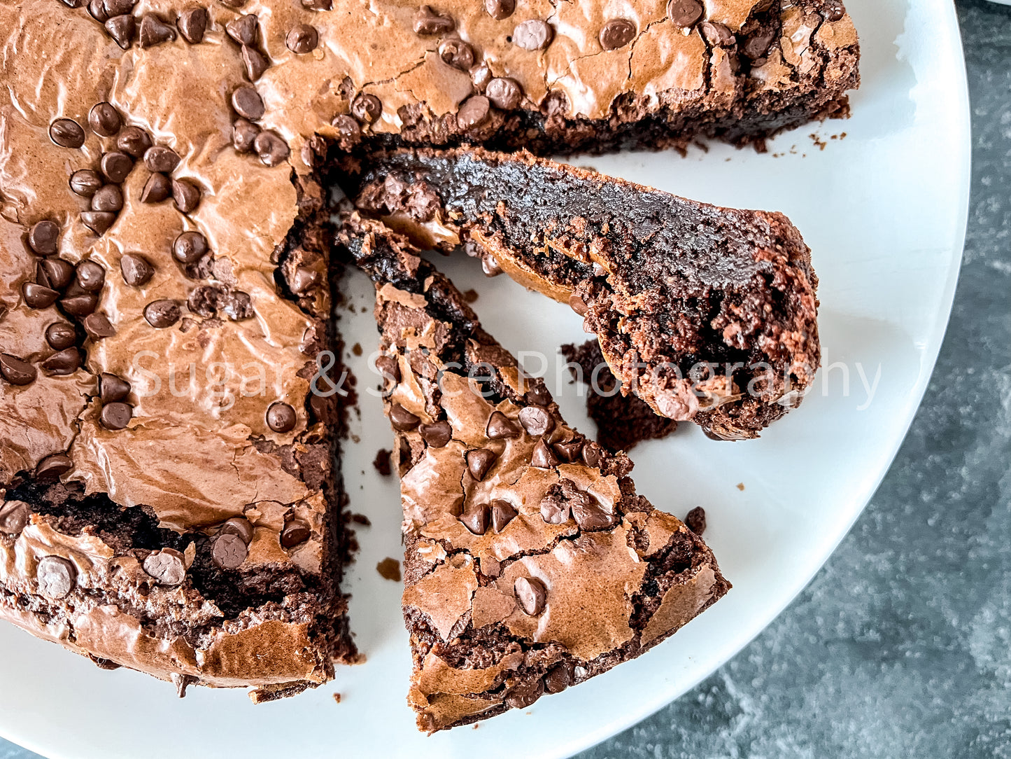 Gluten Free Brownies on Black Slate