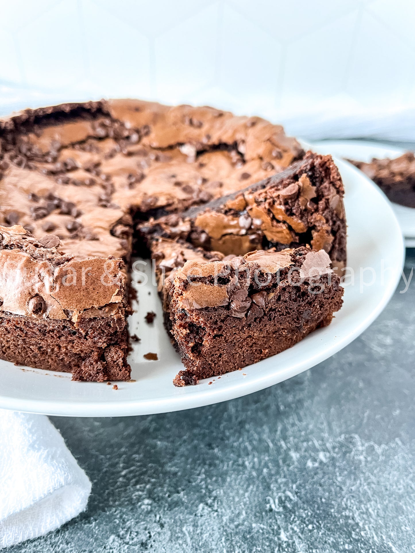 Gluten Free Brownies on Black Slate