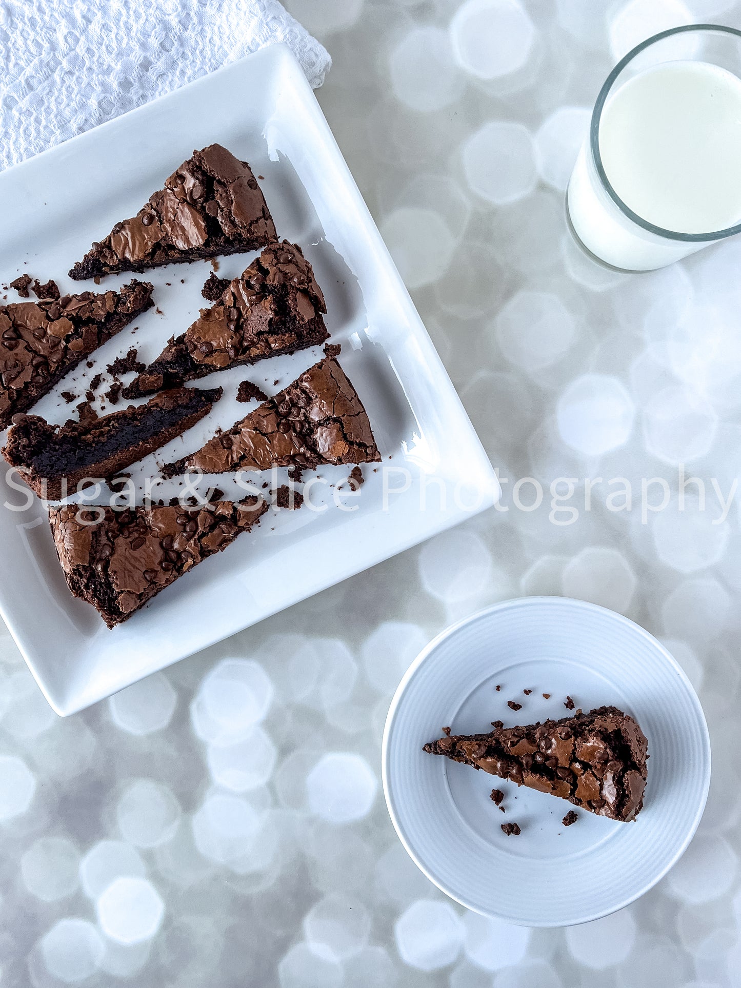 Gluten Free Brownies on Lilac Ash Bokeh