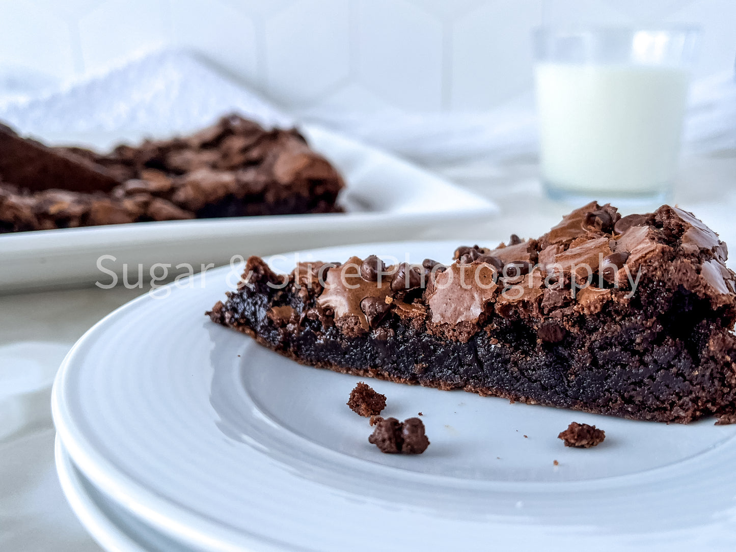 Gluten Free Brownies on Lilac Ash Bokeh