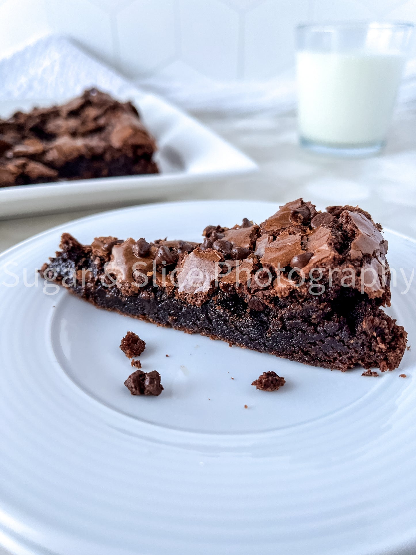 Gluten Free Brownies on Lilac Ash Bokeh