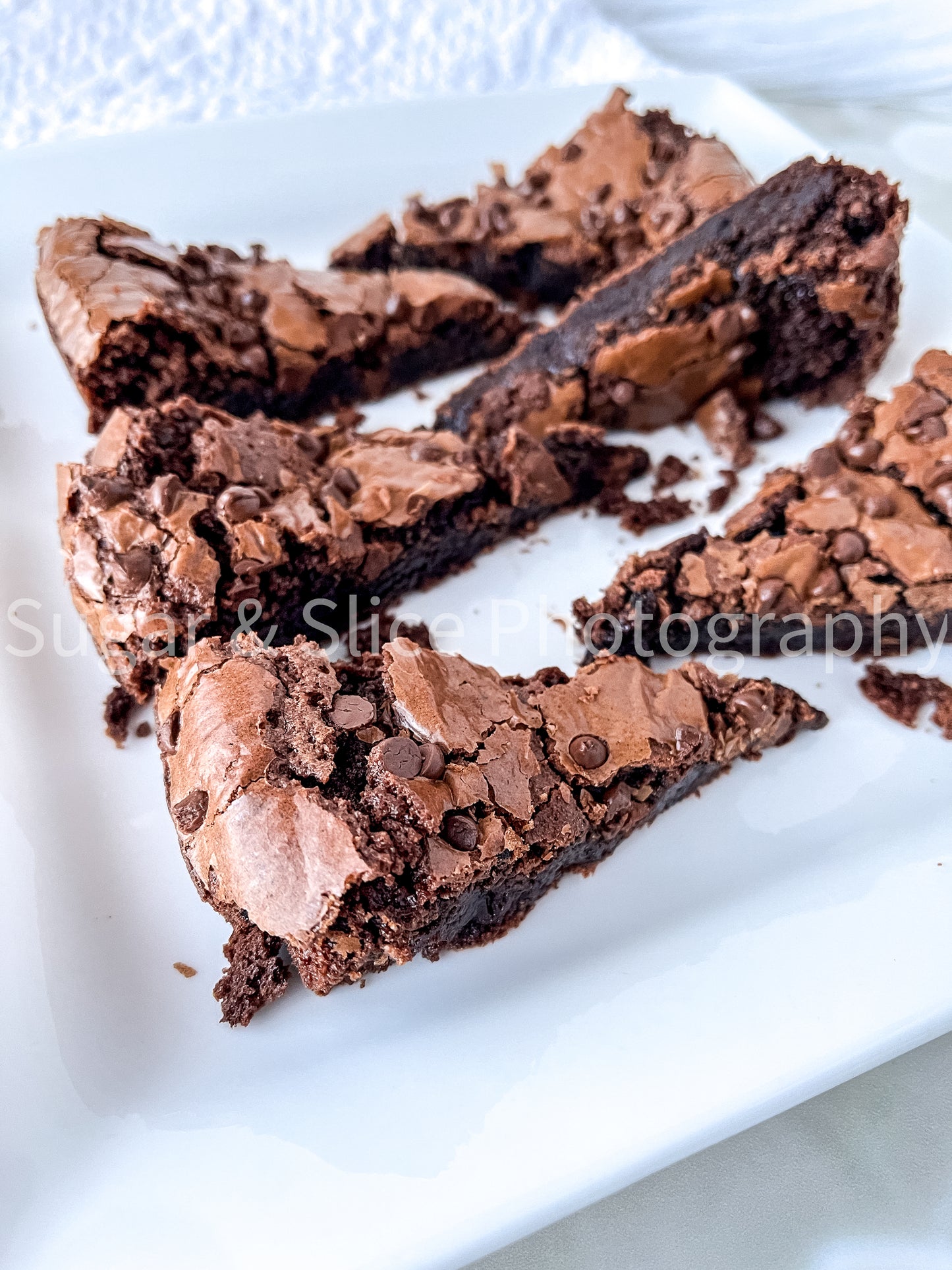 Gluten Free Brownies on Lilac Ash Bokeh