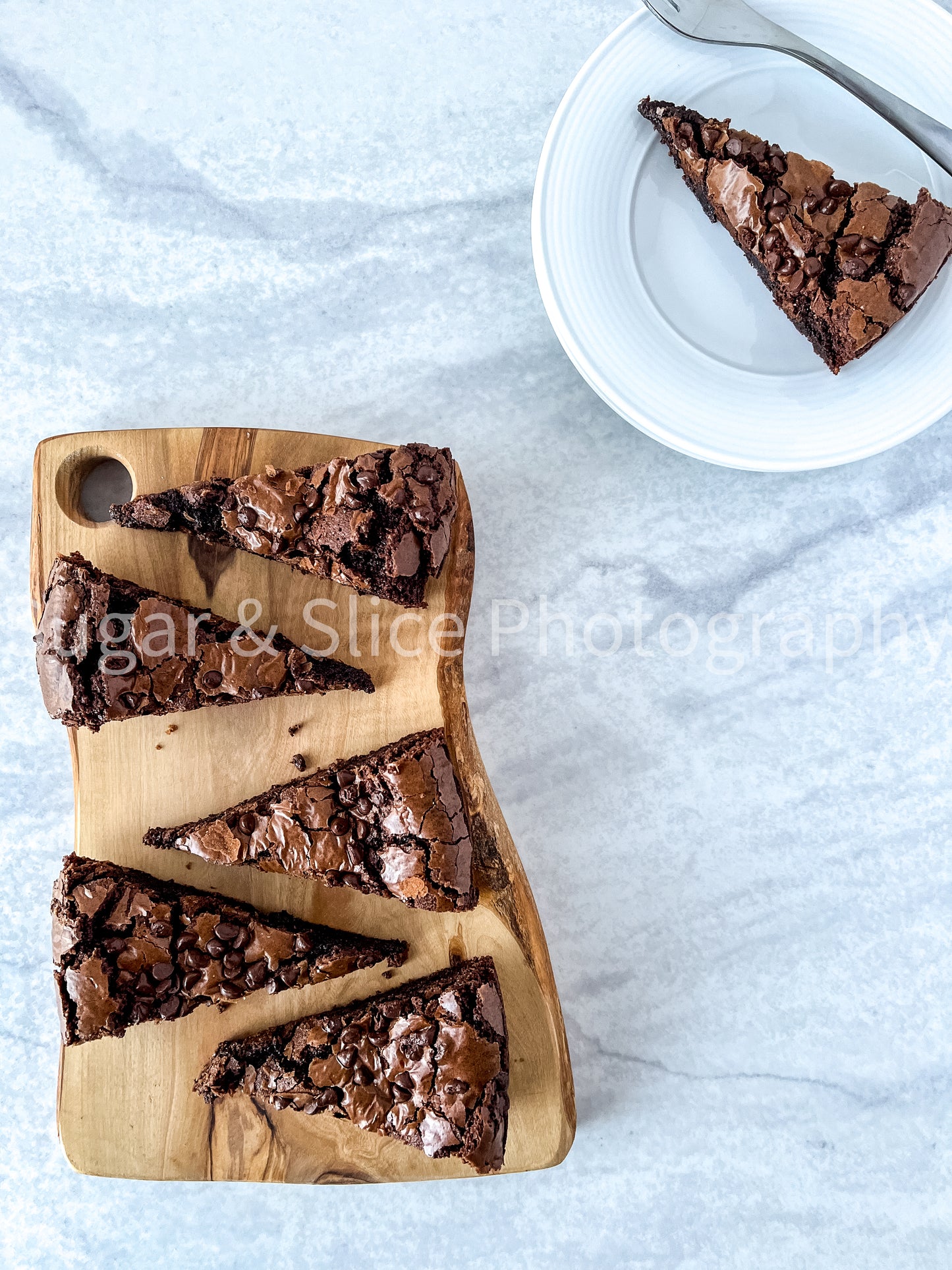 Gluten Free Brownies on Marble