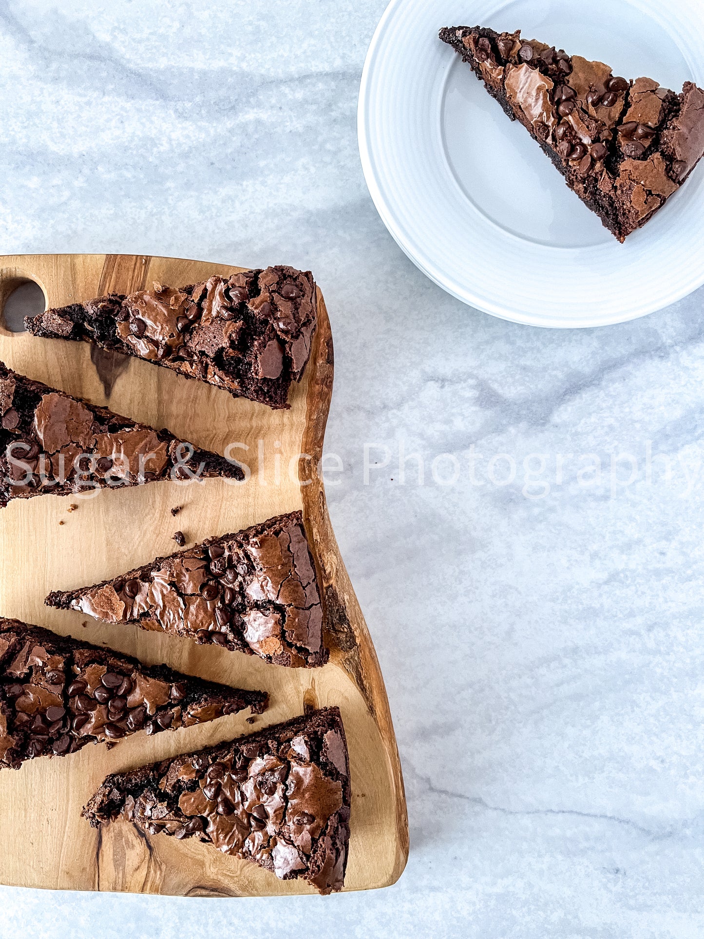 Gluten Free Brownies on Marble