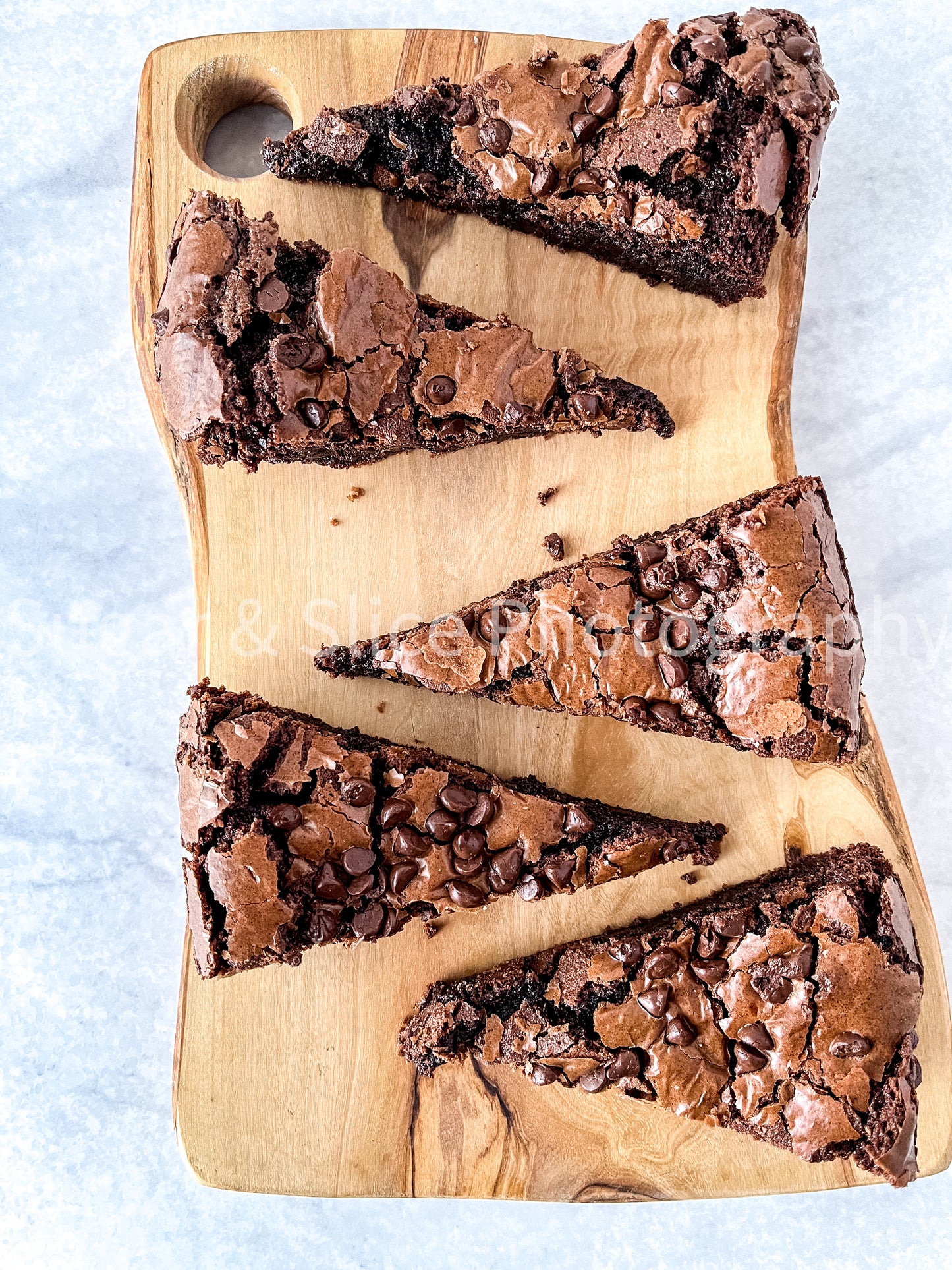 Gluten Free Brownies on Marble