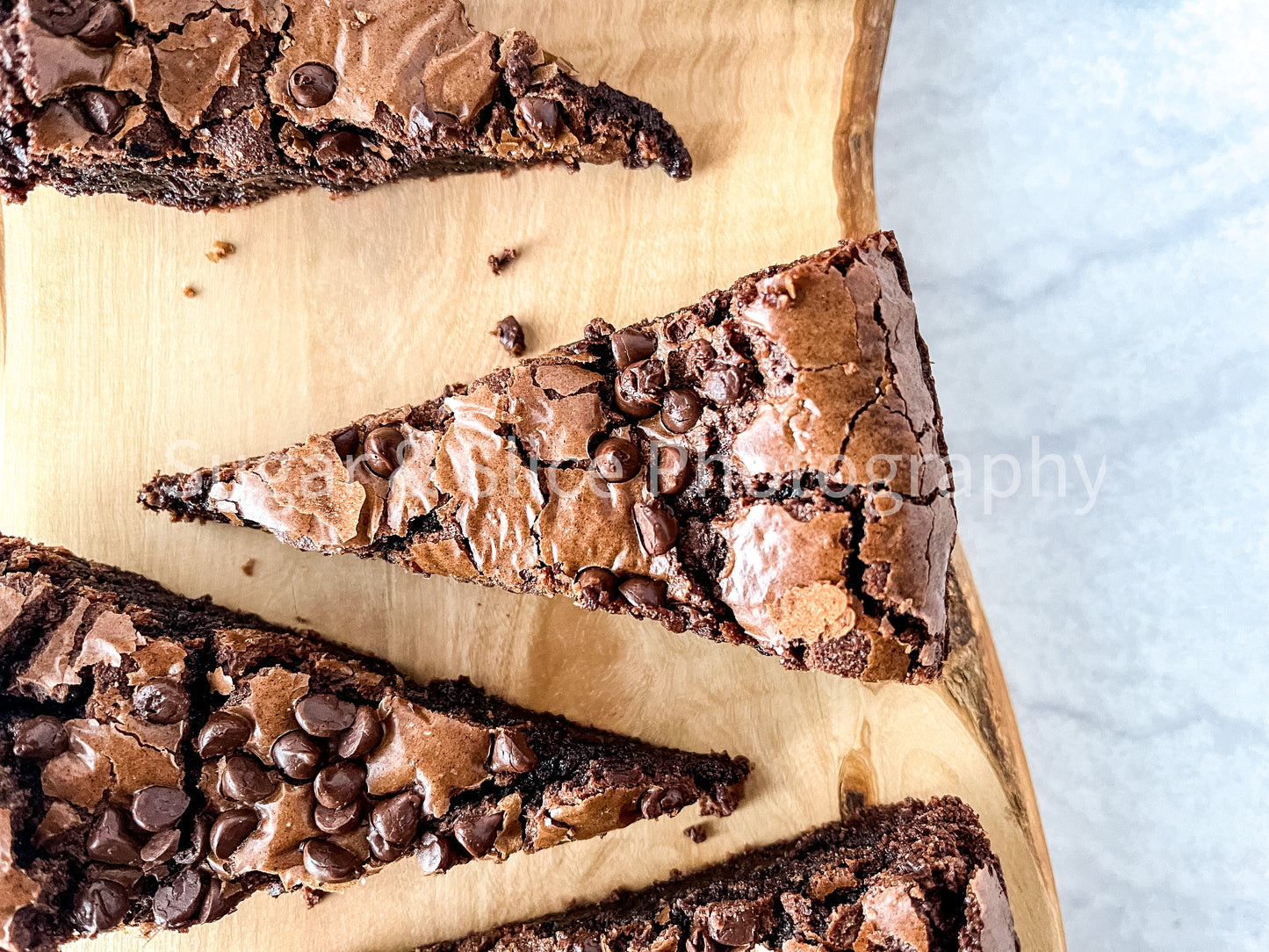 Gluten Free Brownies on Marble