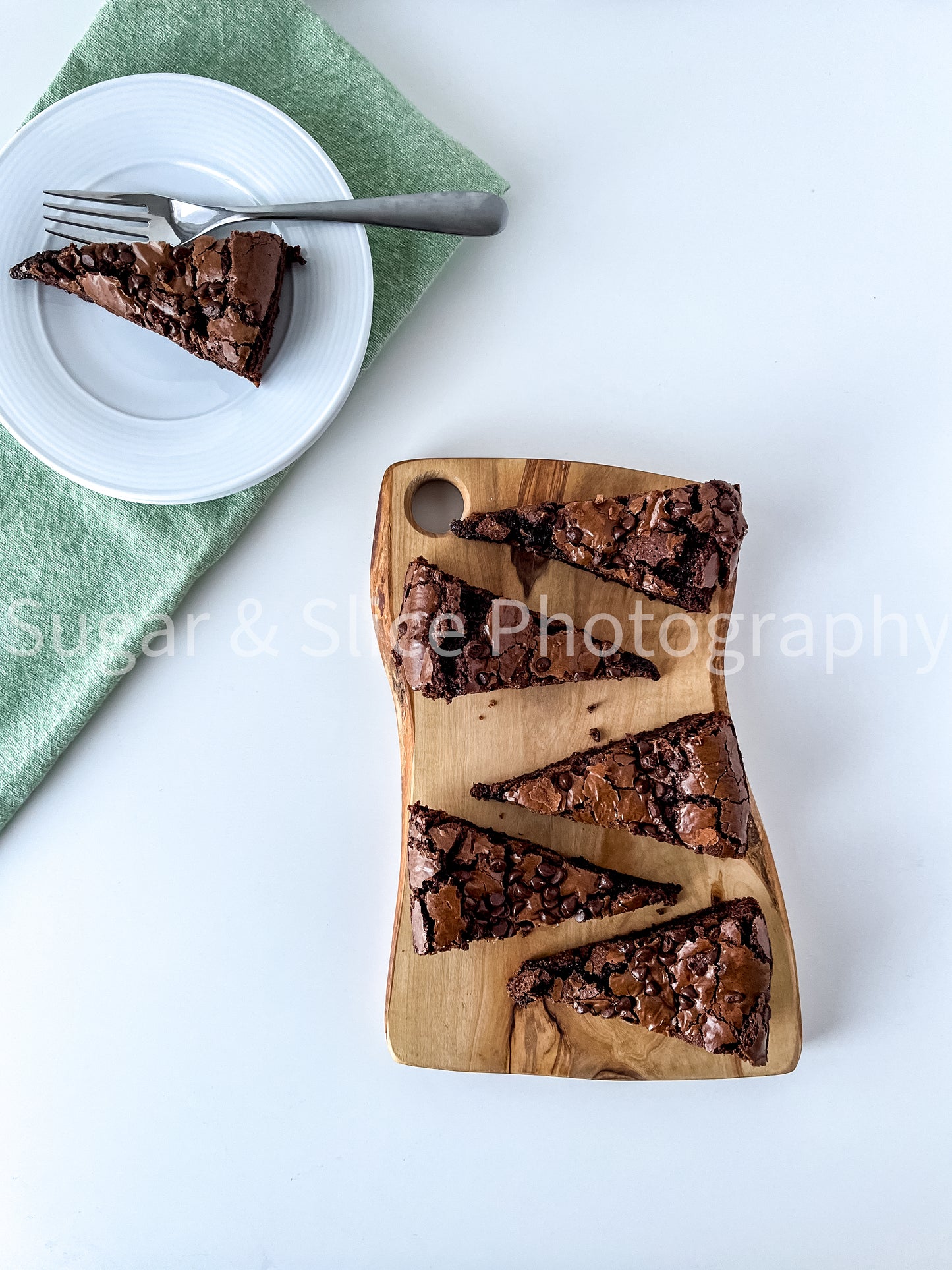 Gluten Free Brownies on White
