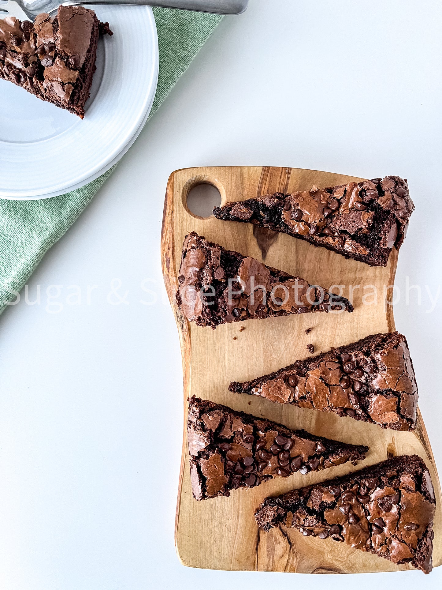 Gluten Free Brownies on White