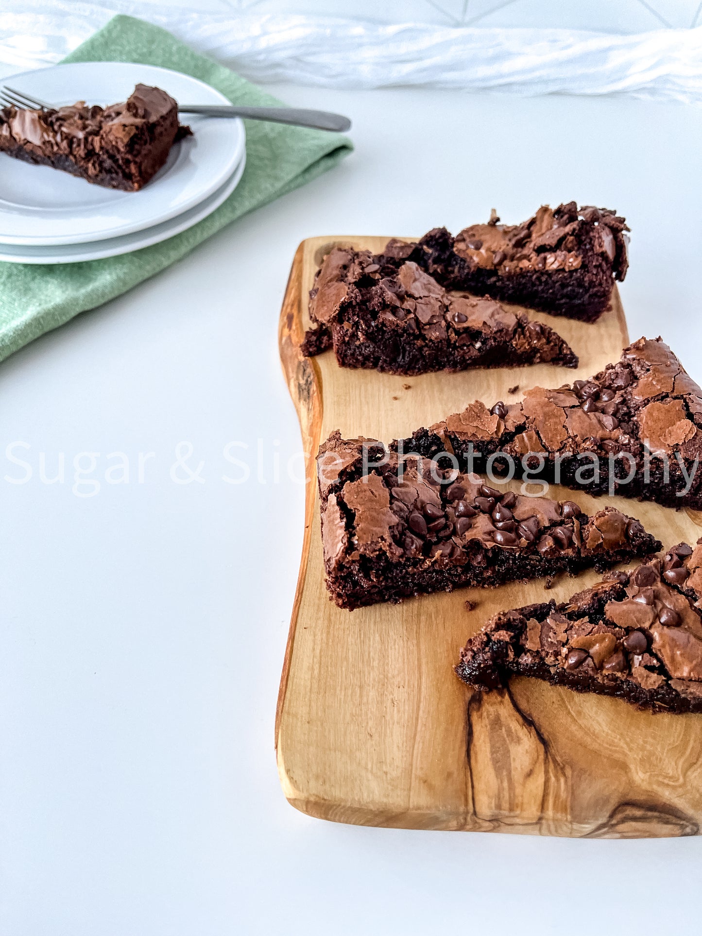 Gluten Free Brownies on White
