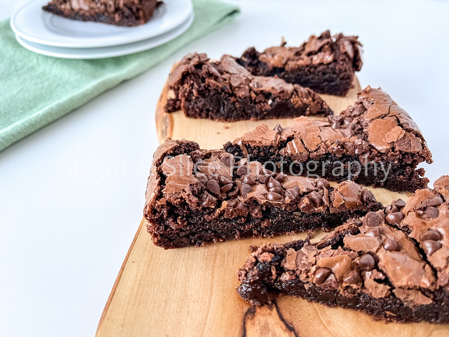 Gluten Free Brownies on White