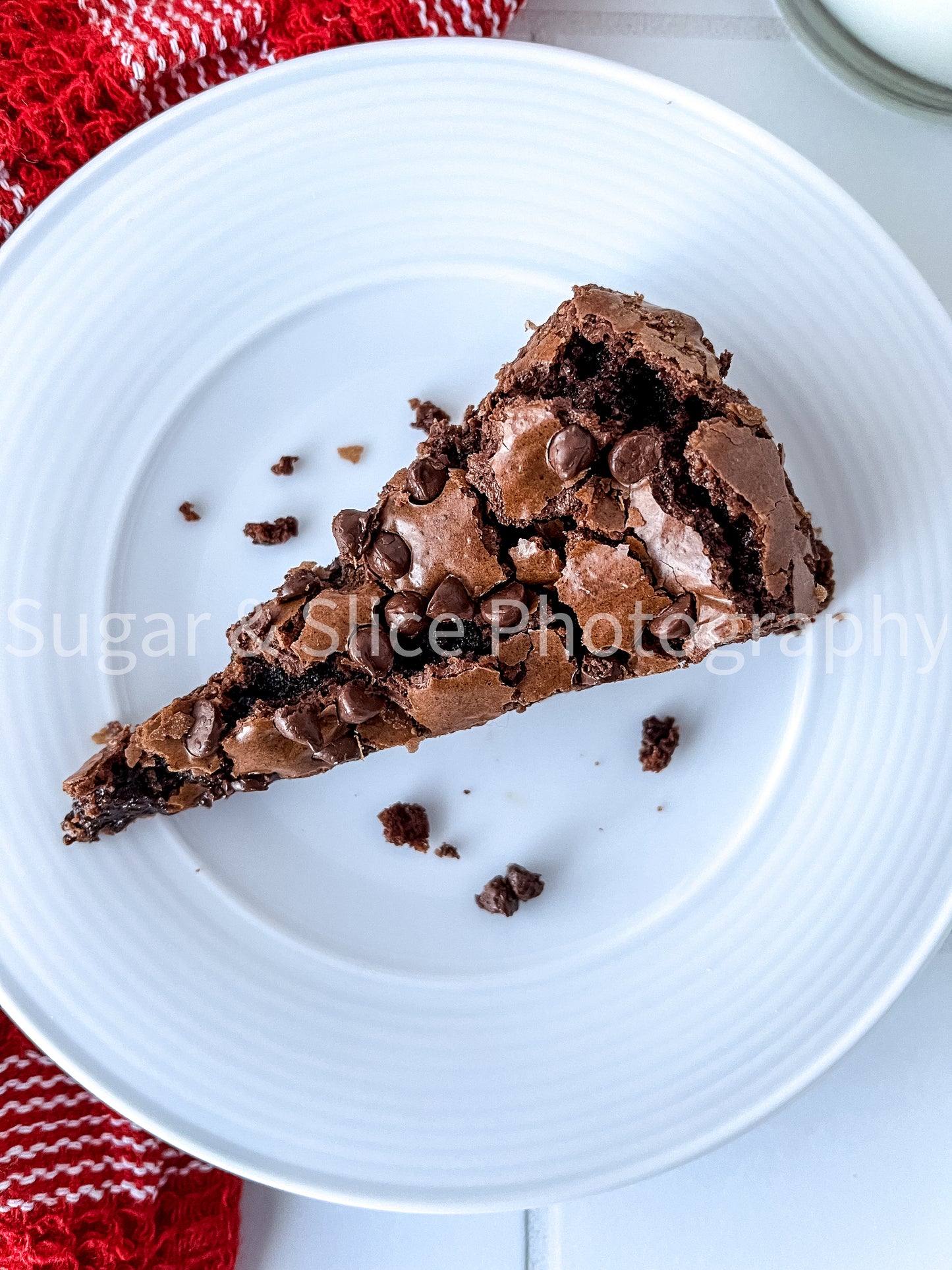 Gluten Free Brownies on White Ceramic Subway Tile