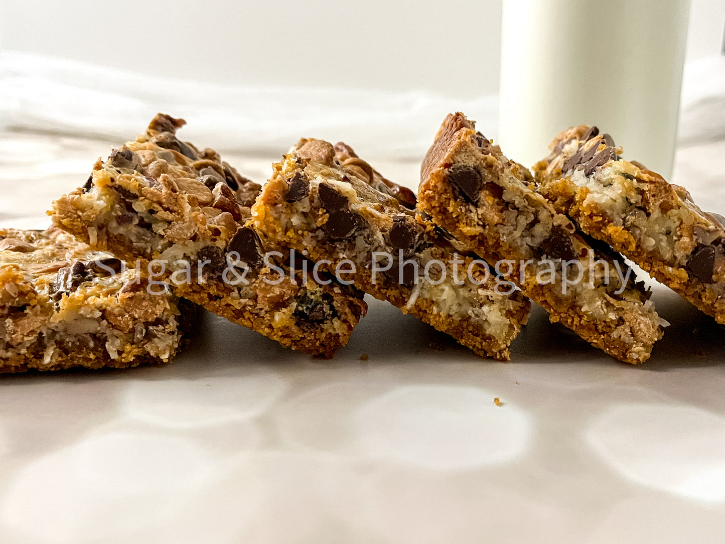 Magic Butterscotch Bars on Lilac Ash Bokeh