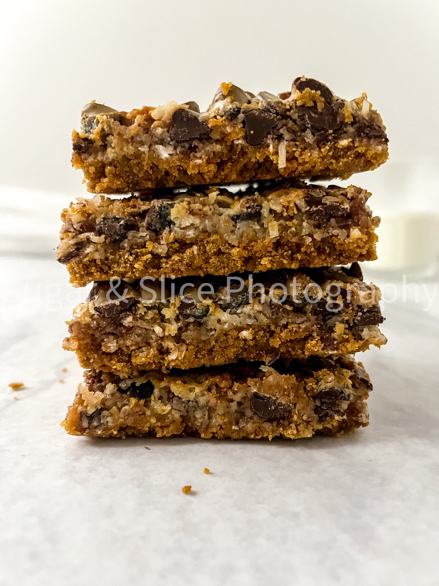 Magic Toffee Bars on Marble
