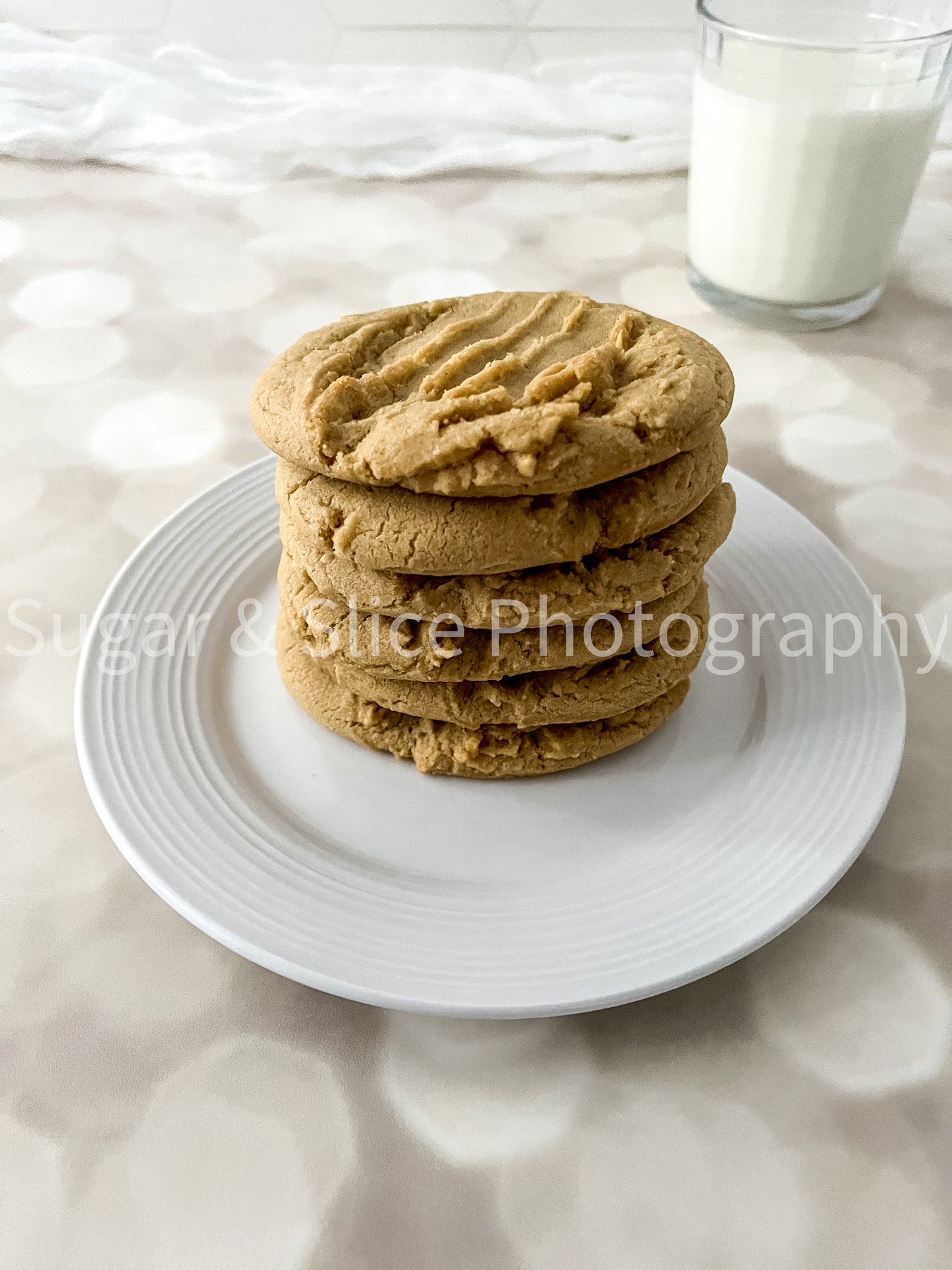 Peanut Butter Cookies on Lilac Ash Bokeh
