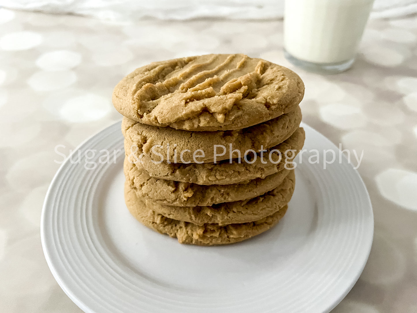 Peanut Butter Cookies on Lilac Ash Bokeh