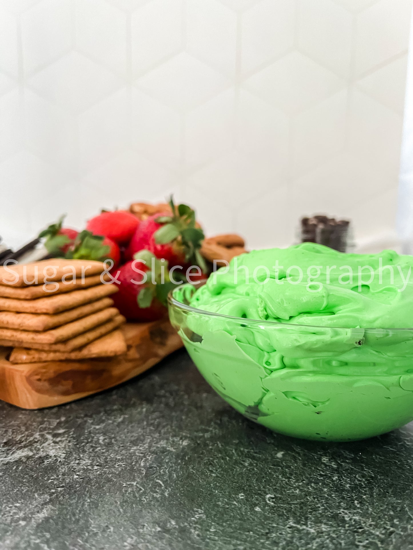 St. Patrick’s Themed Dip on Black Slate